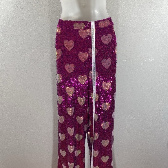 Nasty Gal Pink Sequin Heart Pants - Picture 9 of 12